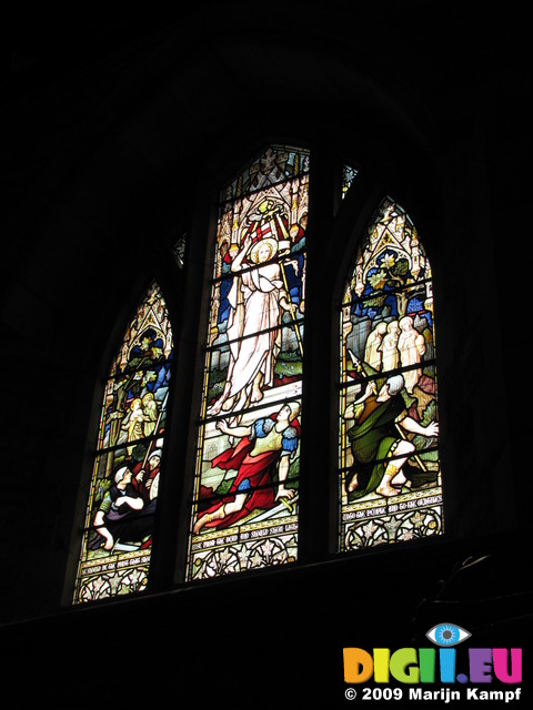 SX06004 Stained glass in Brecon Cathedral